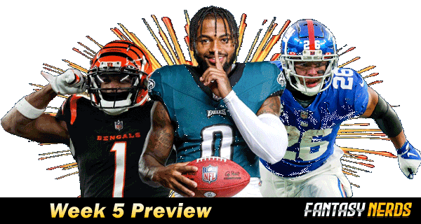 Fantasy Football Week 5 FLEX Rankings